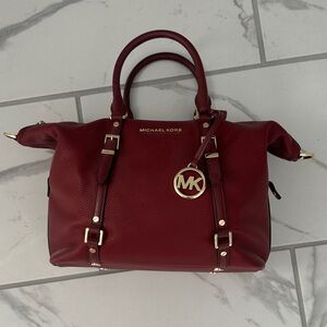 Michael Kors Red Leather Satchel